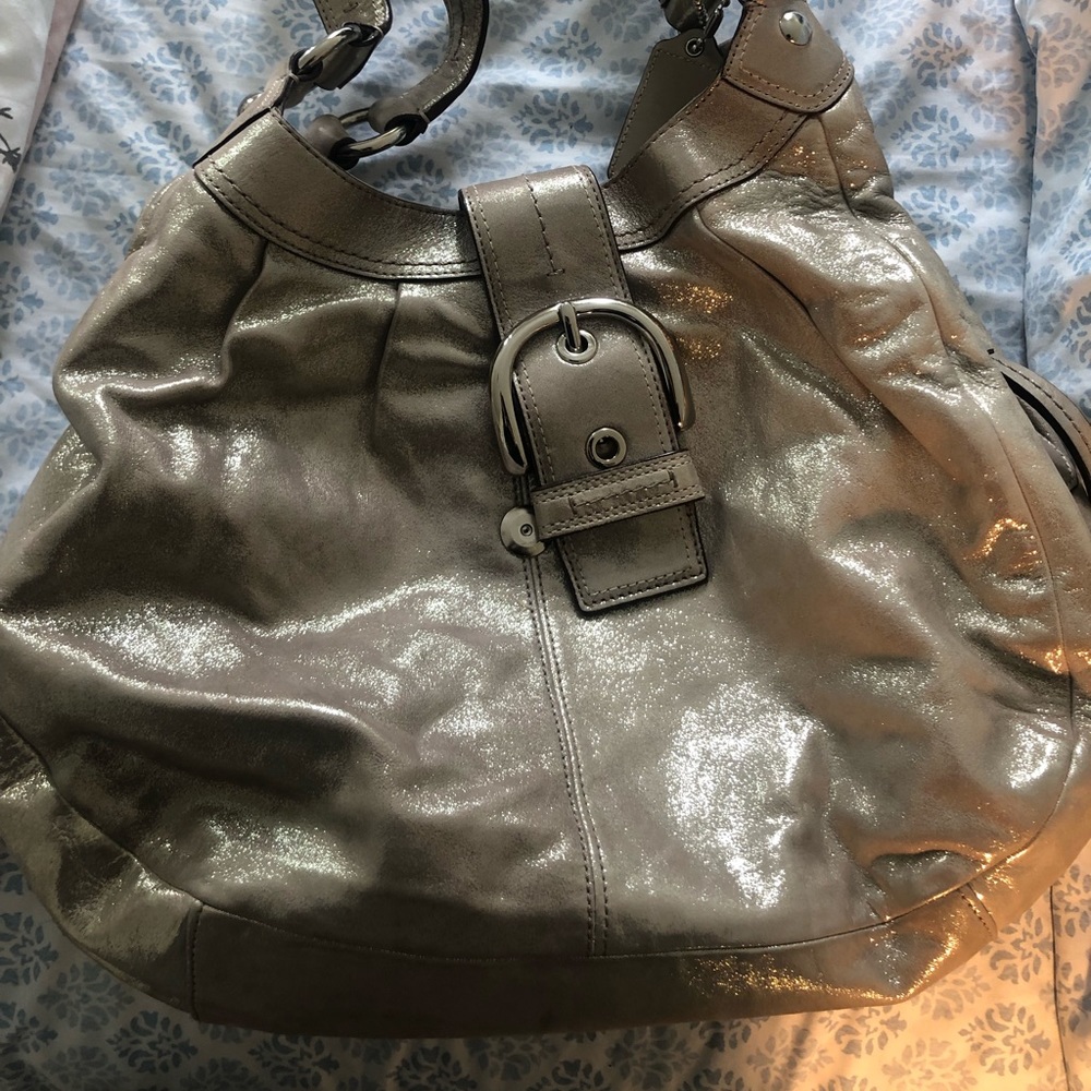 Coach Vintage Gold Lynn Soho Hobo Shoulder Bag Stardust Purse